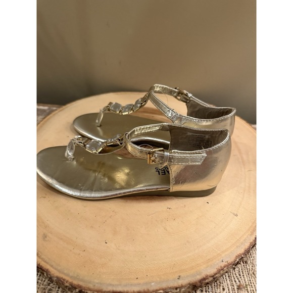 Michael Kors Girls Demi Emila‎ Gold Jeweled Sandals - Picture 4 of 9